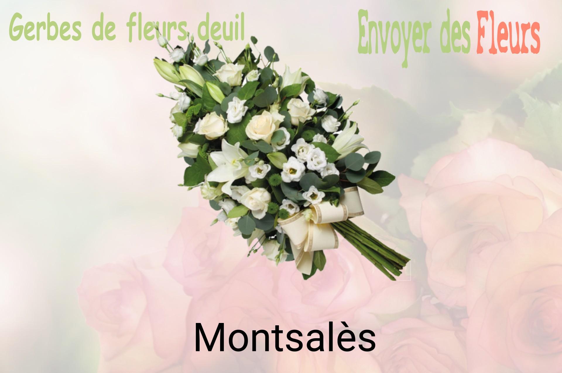 Gerbe de fleurs de deuil livrée à Montsalès